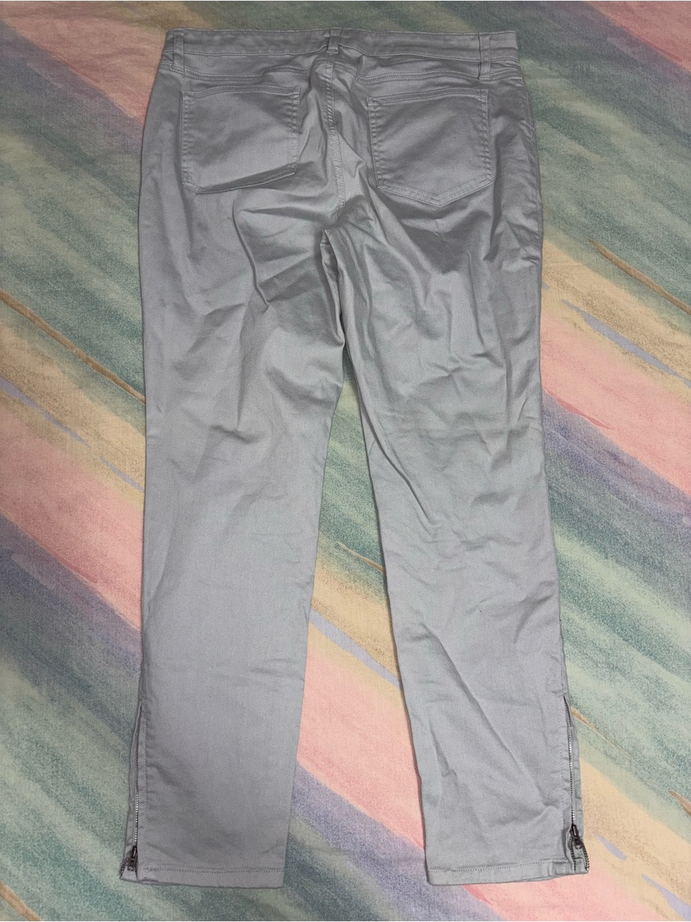 Eileen Fisher‎ Pants  Gray Organic Cotton Stretch size M side zipper
